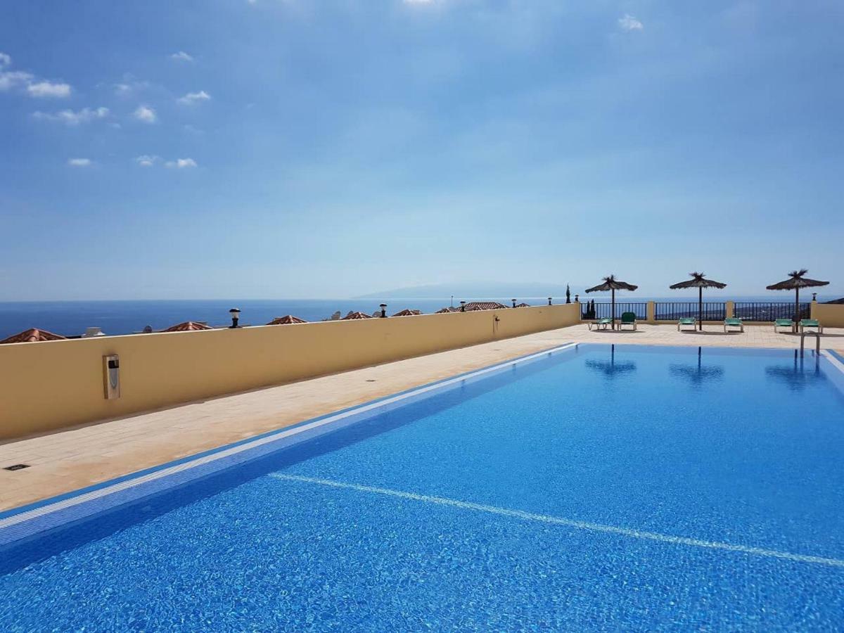 Villa Roque Del Conde With Fantastic Sea View, Terrace, Pool, Wifi, Sat-Tv, Garage Costa Adeje  Bagian luar foto